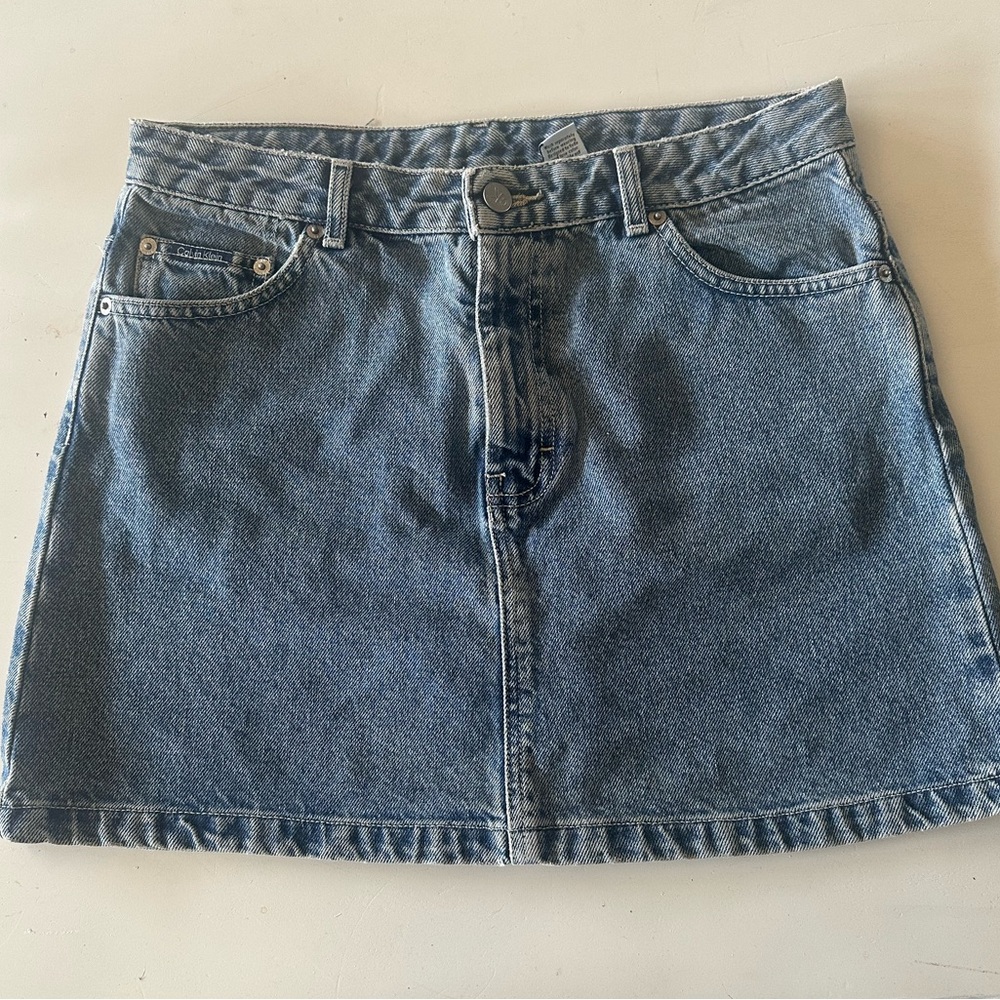 Vintage 90s Calvin Klein Denim Miniskirt